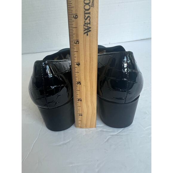 Munro Billee Blue/Black Leather/Stretch Fabric Closed Toe Classic Pump Shoes 9W - Picture 9 of 12